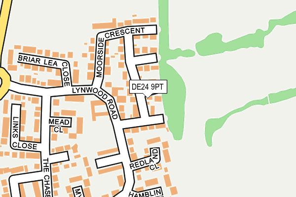 DE24 9PT map - OS OpenMap – Local (Ordnance Survey)
