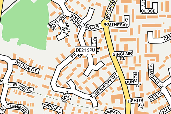 DE24 9PU map - OS OpenMap – Local (Ordnance Survey)