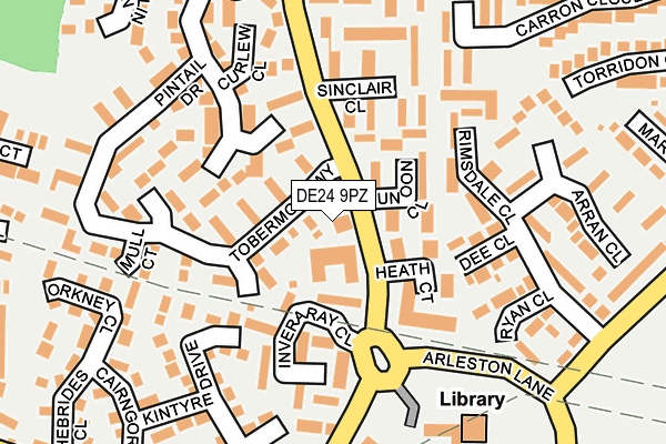 DE24 9PZ map - OS OpenMap – Local (Ordnance Survey)