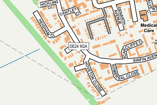 DE24 9QA map - OS OpenMap – Local (Ordnance Survey)