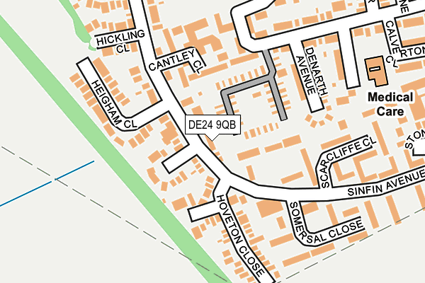 DE24 9QB map - OS OpenMap – Local (Ordnance Survey)