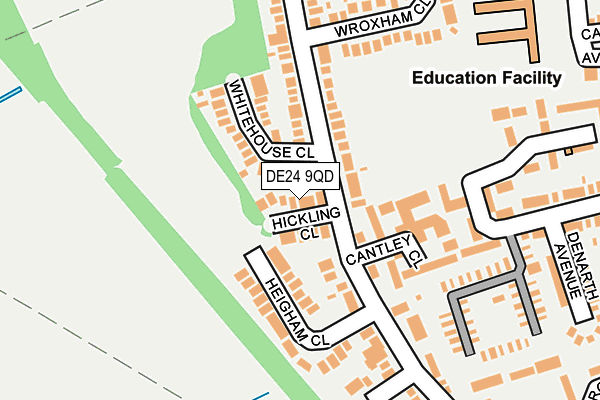 DE24 9QD map - OS OpenMap – Local (Ordnance Survey)