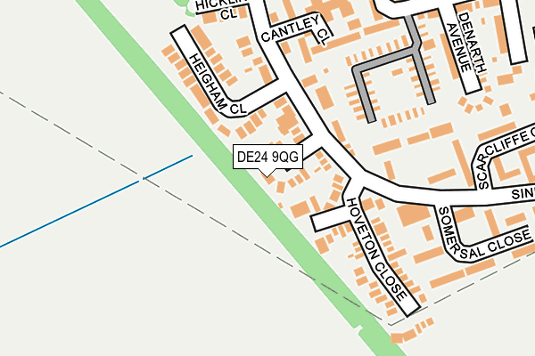 DE24 9QG map - OS OpenMap – Local (Ordnance Survey)