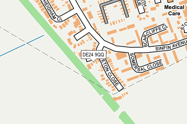 DE24 9QQ map - OS OpenMap – Local (Ordnance Survey)