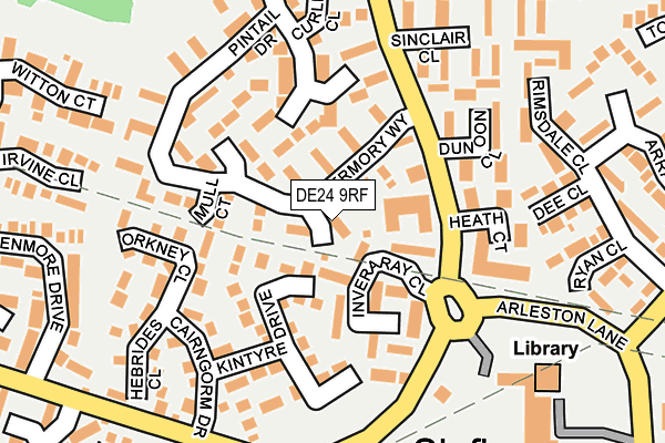 DE24 9RF map - OS OpenMap – Local (Ordnance Survey)