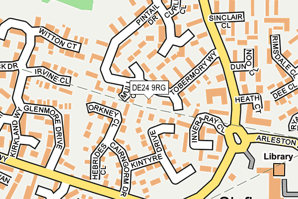 DE24 9RG map - OS OpenMap – Local (Ordnance Survey)