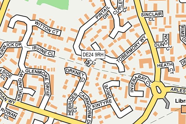 DE24 9RH map - OS OpenMap – Local (Ordnance Survey)