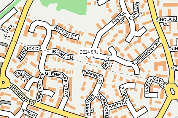 DE24 9RJ map - OS OpenMap – Local (Ordnance Survey)
