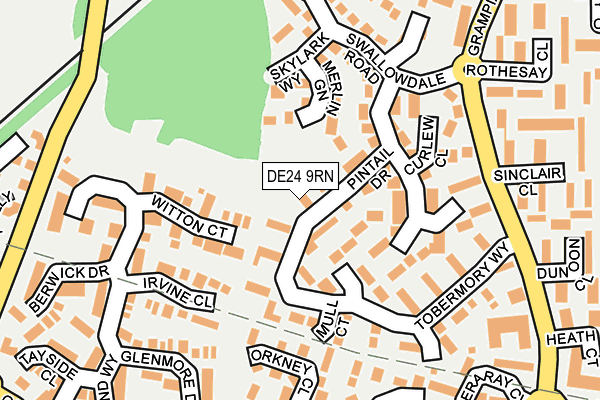DE24 9RN map - OS OpenMap – Local (Ordnance Survey)