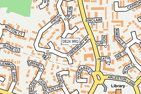 DE24 9RQ map - OS OpenMap – Local (Ordnance Survey)