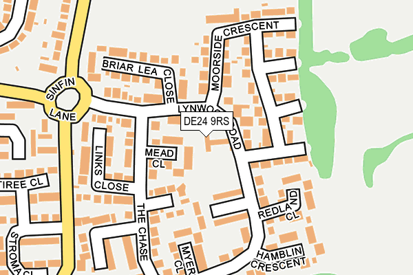 DE24 9RS map - OS OpenMap – Local (Ordnance Survey)