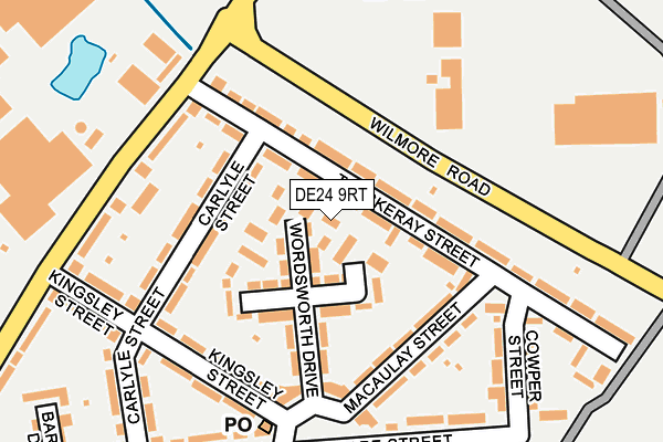 DE24 9RT map - OS OpenMap – Local (Ordnance Survey)