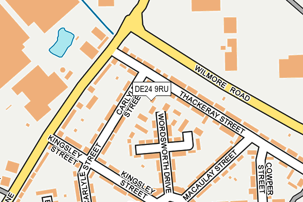 DE24 9RU map - OS OpenMap – Local (Ordnance Survey)