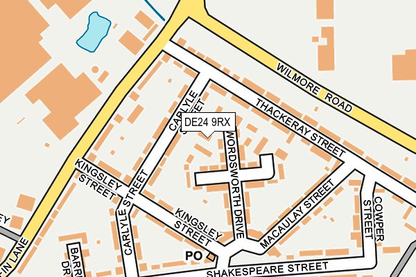 DE24 9RX map - OS OpenMap – Local (Ordnance Survey)