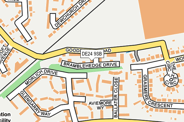 DE24 9SB map - OS OpenMap – Local (Ordnance Survey)