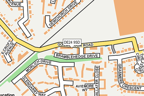 DE24 9SD map - OS OpenMap – Local (Ordnance Survey)