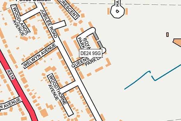 DE24 9SG map - OS OpenMap – Local (Ordnance Survey)