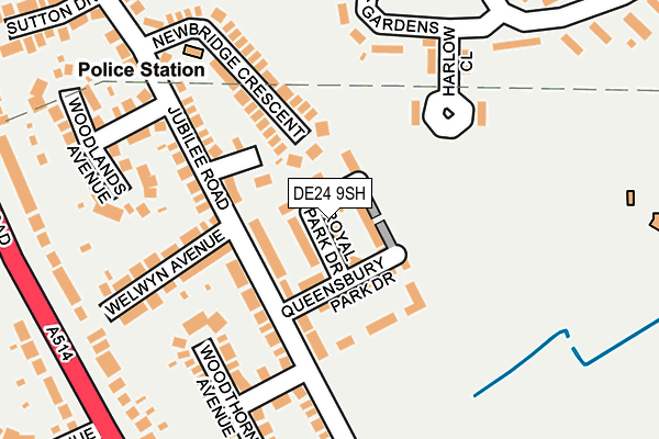 DE24 9SH map - OS OpenMap – Local (Ordnance Survey)