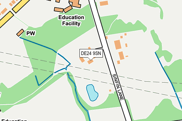 DE24 9SN map - OS OpenMap – Local (Ordnance Survey)