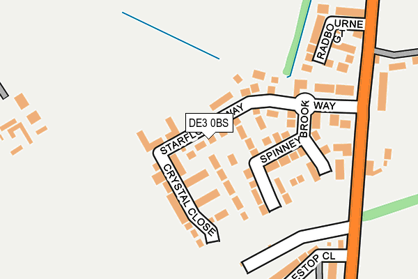 DE3 0BS map - OS OpenMap – Local (Ordnance Survey)
