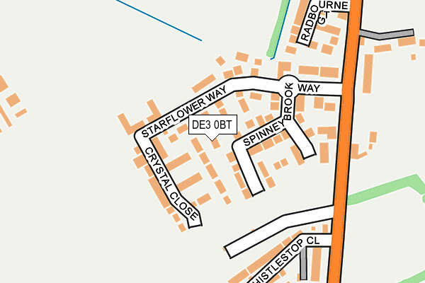 DE3 0BT map - OS OpenMap – Local (Ordnance Survey)