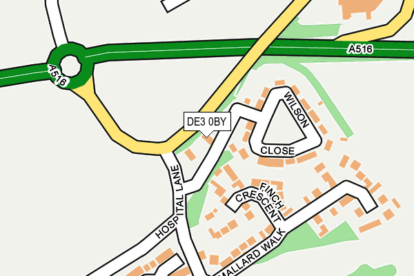 DE3 0BY map - OS OpenMap – Local (Ordnance Survey)