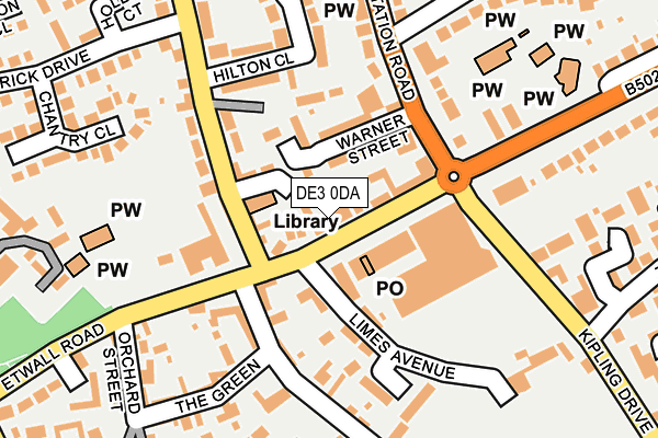 DE3 0DA map - OS OpenMap – Local (Ordnance Survey)