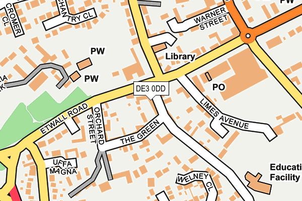 DE3 0DD map - OS OpenMap – Local (Ordnance Survey)