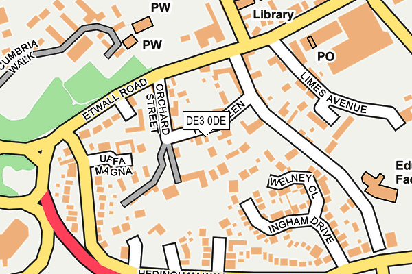 DE3 0DE map - OS OpenMap – Local (Ordnance Survey)