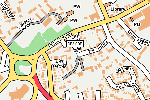 DE3 0DF map - OS OpenMap – Local (Ordnance Survey)