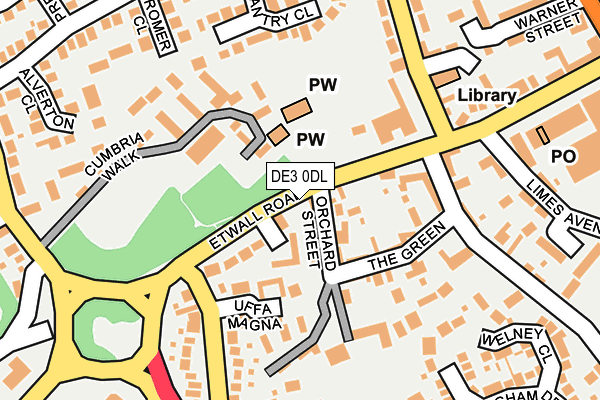 DE3 0DL map - OS OpenMap – Local (Ordnance Survey)