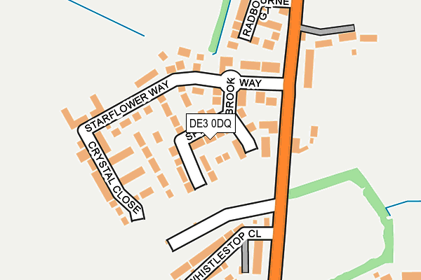 DE3 0DQ map - OS OpenMap – Local (Ordnance Survey)