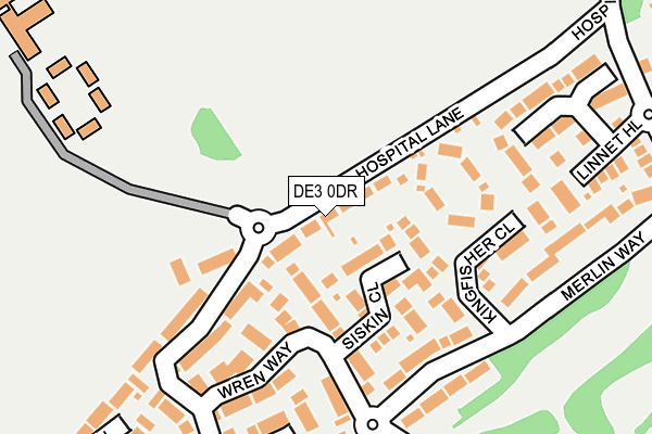 DE3 0DR map - OS OpenMap – Local (Ordnance Survey)