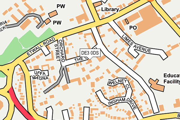 DE3 0DS map - OS OpenMap – Local (Ordnance Survey)