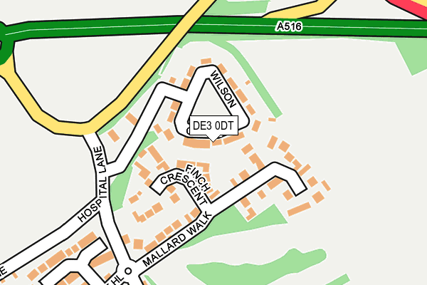 DE3 0DT map - OS OpenMap – Local (Ordnance Survey)