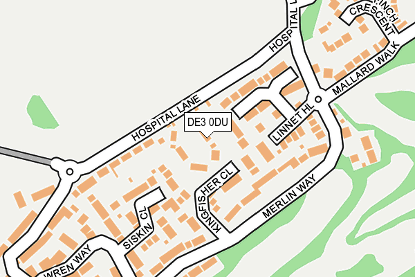 DE3 0DU map - OS OpenMap – Local (Ordnance Survey)