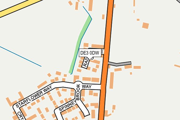 DE3 0DW map - OS OpenMap – Local (Ordnance Survey)