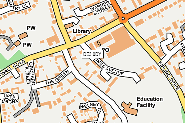 DE3 0DY map - OS OpenMap – Local (Ordnance Survey)