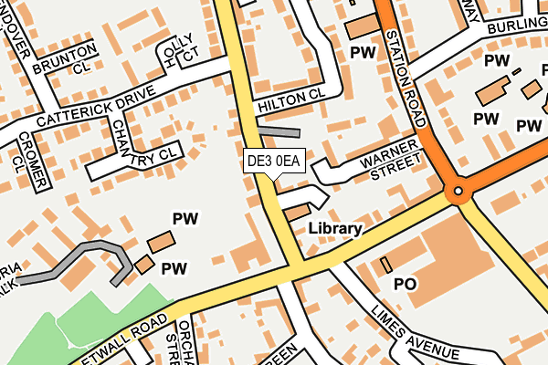 DE3 0EA map - OS OpenMap – Local (Ordnance Survey)