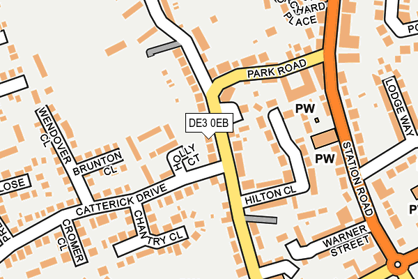 DE3 0EB map - OS OpenMap – Local (Ordnance Survey)