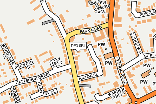 DE3 0EJ map - OS OpenMap – Local (Ordnance Survey)