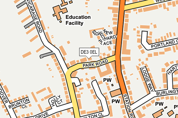DE3 0EL map - OS OpenMap – Local (Ordnance Survey)