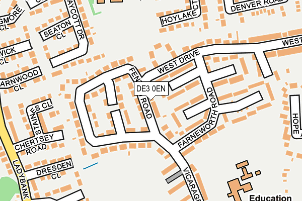 DE3 0EN map - OS OpenMap – Local (Ordnance Survey)