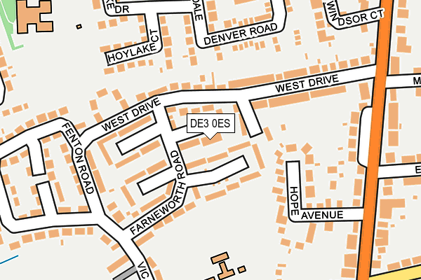 DE3 0ES map - OS OpenMap – Local (Ordnance Survey)