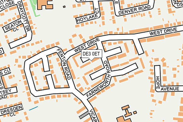 DE3 0ET map - OS OpenMap – Local (Ordnance Survey)
