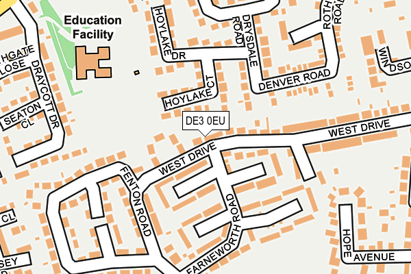 DE3 0EU map - OS OpenMap – Local (Ordnance Survey)