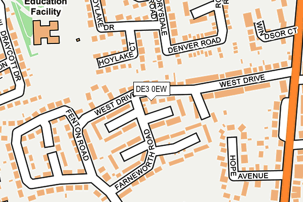 DE3 0EW map - OS OpenMap – Local (Ordnance Survey)