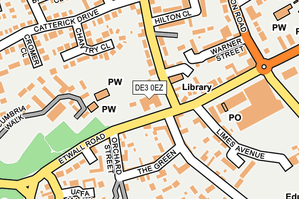 DE3 0EZ map - OS OpenMap – Local (Ordnance Survey)