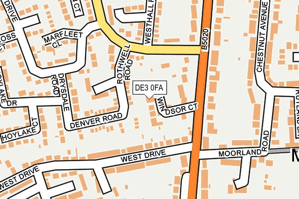 DE3 0FA map - OS OpenMap – Local (Ordnance Survey)
