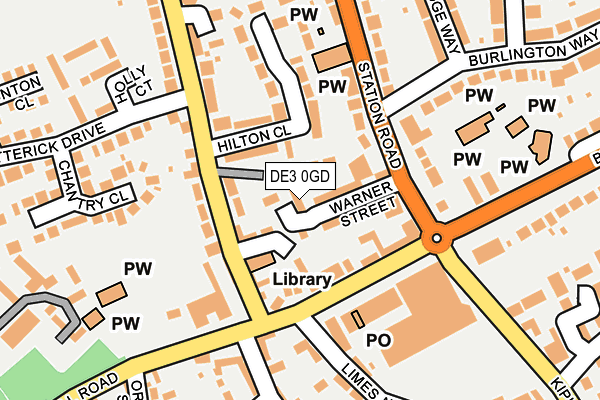 DE3 0GD map - OS OpenMap – Local (Ordnance Survey)